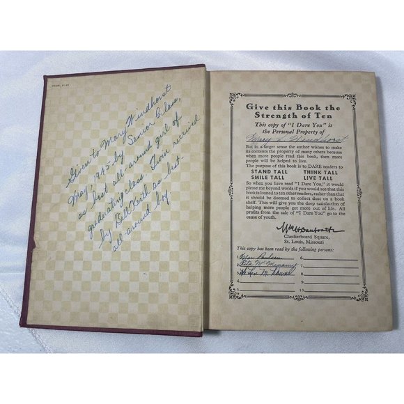 I Dare You! By William H. Danforth 1945 12th Edition Red Hardcover Vintage Book - Picture 4 of 13